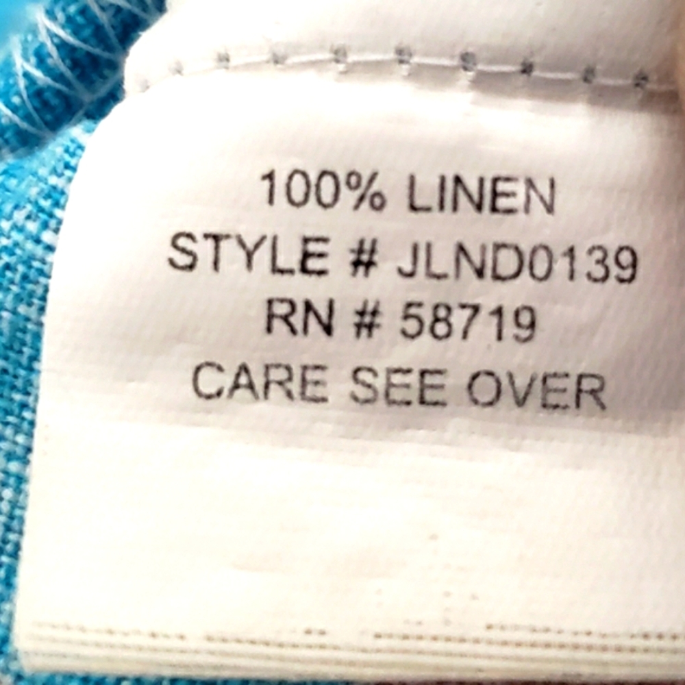 Choices 100% Linen Floral Sleeveless V Neck Dress Size Medium - Picture 9 of 9